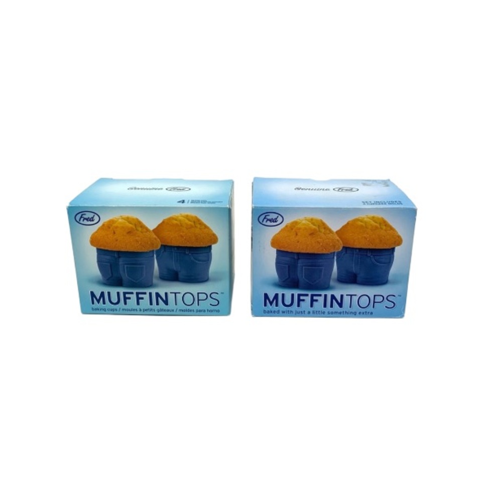Muffin Top Novelty Pants Silicone Baking Cups Set Of Two Boxes = 8 Cups Total